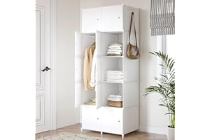 ‎JOISCOPE JOISCOPE Kleiderschrank, Portable Garderobe für hängende, modulare Schrank für platzsparende, ideale Storage Organizer Cube für Bücher, Wohnzimmer, Kinderzimmer, Schlafzimmer(10-Würfel)