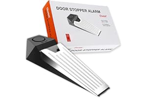 tiiwee Cale Bloque Porte avec Fonction Alarme - Noir, Batterie Incluse - 110dB