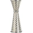 Barfly 1 x 2 oz. Diamond Lattice Etch Japanese Style Jigger, Stainless Steel
