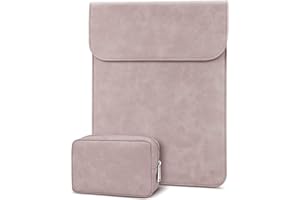 TECOOL Pokrowiec na laptopa 13 cali z małą torbą ze sztucznej skóry zamszowej pokrowiec ochronny na Macbook Air 13 A2179/A2237/A1932, Macbook Pro 13, Dell XPS 13, Surface Pro X, HUAWEI MateBook 13,