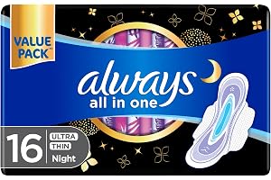 Always Pads Ultra All In One Night, 16 | Experience all-in-one protection with Always: Locks Wetness, Locks Germs and softer wings