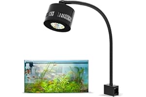 Lominie LUMINIE ACUARIO LED LED Full Spectrum Aquarium Lights Iluminación de agua dulce 80 W Fish Story Fish Light Lights de 24 pulgadas con cuello de cisne (agua dulce F120)