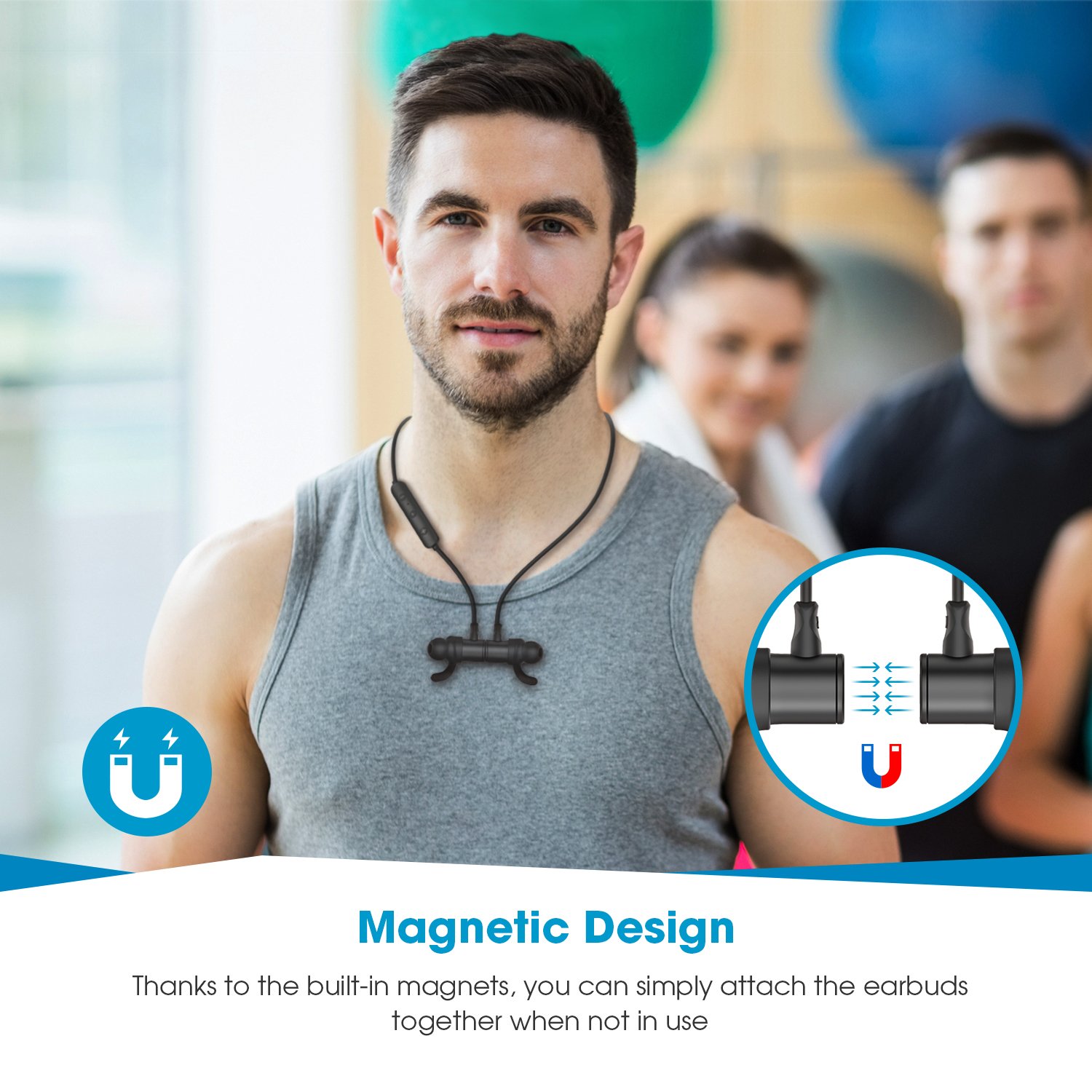 Auriculares-Bluetooth-41SoundPEATS-Cascos-Deportivos-Magnticos-In-ear-Inalmbricos-con-Mic-Resistente-al-Agua-IPX6-Duracin-8-Horas-para-iPad-iOS-Android-Mviles-Smartphones-PC