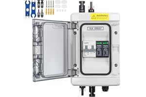 WSPIHO 40A 1000V DC Trennschalter PV Anlage und überspannungsschutz PV mit Solarstecker,Leitungsschutzschalter mit IP65 Solar Anschlusskasten Photovoltaik