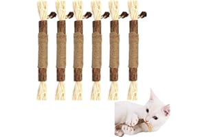 LMOGWL 6-Piece Catnip Sticks, Matatabi Sticks Cat Sticks, bastoncini di legno da masticare o da dentizione per la pulizia dei denti, attrito, gioco, morso, Può essere usato come giocattolo