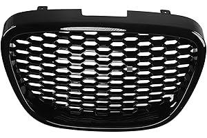 LEAPITURE Rejilla de ventilación de aire para capó, rejilla delantera 1133007, repuesto de rejilla de malla de parachoques resistente al calor negro brillante para Seat Leon Altea Toledo