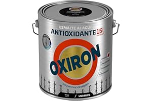 OXIRON Esmalte antioxidante al agua Liso Mate Negro 2,5L