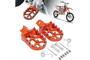AnXin Reposapiés reposapiés universales CNC colorido para Hon.da CRF XR 50 70 110 M2R SDG DHZ SSR KAYO Pit Bike color naranja