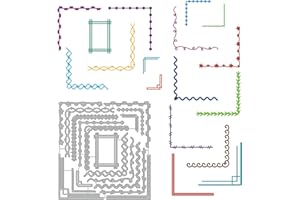 GLOBLELAND Matrices de Découpe de Dentelle d'angle Fleurs Bordure de Bord de Dentelle Cadre de Fleur Bordures de Dentelle Matrice de Découpe pour Carte Scrapbooking