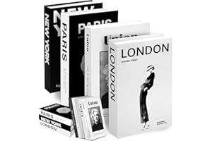 YSOOUA 4 Stück Deko Bücher für Heimdekor Dekorative Bücher Dekobücher Faltbare Gefälschte Bücher Kartonschachtel nur Gefälschte Bücher Display Bücher für Couchtisch Regale Dekobücher für Büro (A)