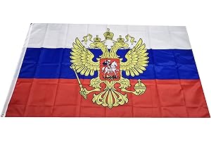 Stormflag Drapeaux Russie avec Aigle 3x5ft 90x150cm en polyester pongé 90g avec œillets et Double couture