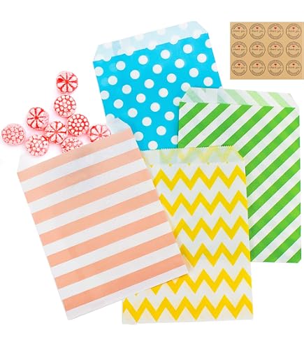 32 Sacchetti Regalo Di Carta A Tema Dinosauro + 36 Adesivi - Per Feste Di Compleanno, Caramelle, Regali Bambini