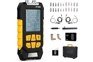 LUTIFIX Manomètre de pression de frein numérique PT660 Le kit de manomètre hydraulique détecte simultanément les pressions de frein avant et arrière Plage de pression 0-3045 PSI