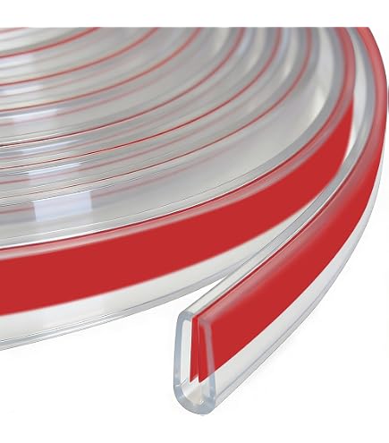 Kantenschutzprofil Selbstklebend – 1m U-Form, PVC Transparent, Für Glastische 4-5 Mm – Eckenschutz & Klemmprofil