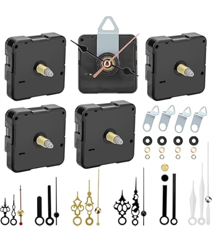 UKCOCO 4 Stuks wandklok extra lange wijzers DIY klok onderdelen uurwerk