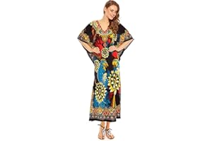 Looking Glam New Ladies Oversized Maxi Kimono Kaftan Tunic Kaftan Dress Free Size