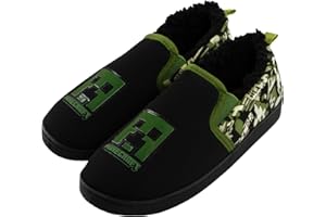 Minecraft Chaussure Garcon, Creeper Chaussons Enfant, Pantoufles Joueur