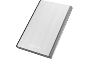 Sincelo Disco Duro Externo 2tb Portátil 2.5", USB3.0 SATA HDD Almacenamiento para PC, Mac, MacBook, Chromebook, Xbox (2tb, Plata)