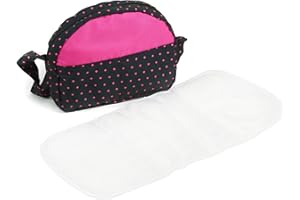 Bayer Chic 2000 - Sac à Langer pour poupées, Sac à Langer pour poupée, Accessoire de poupée, Sac de poupée, Rose à Pois