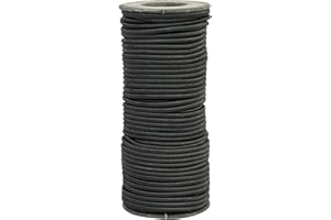 DHAIQC Corda Elastica Nero 3 mm X 30 m, Corde Elastiche Cavo Elastico Marino Corda Gomma per Teloni, Bagagli, Campeggio, Kayak, Lacci per Scarpe, Progetti Fai Da Te (Nero, 3MM X30M)
