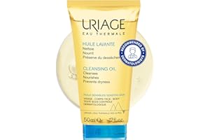 Uriage Cleansing Oil 50ml - Body & Face - Sensitive Skin - Cleanses, Nourishes, Prevents Dryness - With Gentle Superfatting Agents Leaving a Soft, Protective Film On the Skin