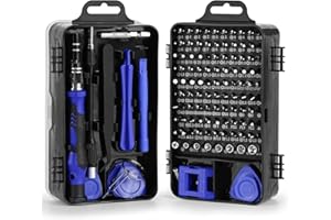 SEIUDKTY Juego Destornilladores Precision Profesionales, 115 Pcs Kit de Destornillador de Reparación Portátil, herramienta de reparacion de Moviles Gafas Reloj Lentes