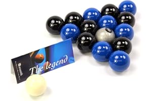 Aramith EXCLUSIVE Premier SILVER 8 BALL Edition BLACK & BLUE Pool Balls