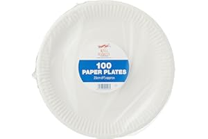 bar@drinkstuff Paper Plates 23cm, Pack of 100
