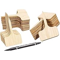 50 Stück Bambuspflanzenetiketten, umweltfreundliche Gartenschilder, T-Typ Pfeilform Pflanzenmarkierungen Schilder für…