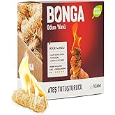 BONGA Soba, Ş&ouml;mine, Mangal Tutuşturucu 10 Adet 140 gr - Jel Ve &Ccedil;ıra Alternatifi Doğal Odun Y&uuml;n&uuml;