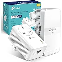 TP-Link TL-WPA7617 KIT AV1000 Powerline Adapter WiFi Extender, WiFi 1200Mbps, Ethernet Ports, Powerline WiFi Extender, Powerl