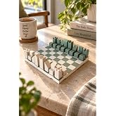 Mini Satran&ccedil; Kutu Oyunu 17x17 cm &ndash; Dekoratif ve Taşınabilir Satran&ccedil; Seti | Kompakt Boyut, Ev Dekorasyonu, Seyahat Dostu, T&uuml;m 