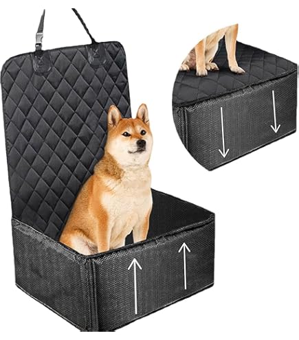 Panier Chien Voiture Siège Auto Pour Chien De Petite Taille, Siège Rehausseur Pour Chiens De Moins De 13,6 Kg, Siège Surélevé Avec Poches, Lit Antidérapant Pour Voiture, Parfait Pour Sièges Avant Et