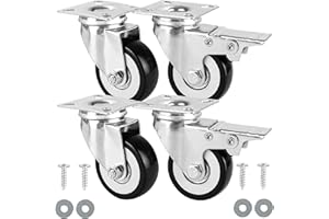 PetHot 50mm 240KG Swivel Castor Wheel Furniture Trolley Caster Rubber Replacement Wheel Heavy Duty for Furniture Trolley Moving Caster Wheels for Carts Workbenches Furniture