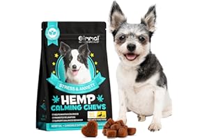 HRAMEX Calming Chew Lot de 60 friandises apaisantes pour chien (goût poulet) - Friandises anti-stress pour votre chien - Favorise la relaxation et réduit le stress - Avec des ingrédients naturels