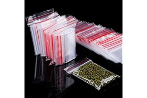 GUANGYUAN Druckverschlussbeutel 100 Stück Zipper Beutel 13 x 19cm Plastikbeutel Verschließbar Tütchen mit Druckverschluss Wiederverschließbare Beutel Anwendbar Schreibwaren Saatgut Schmuckaufbewahrung