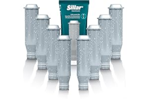 Sillar – Zamienny filtr wody do ekspresów do kawy | kompatybilny z Krups F088 NIRF700 Pro Aqua, Nivona i Melitta | wkład z węglem aktywnym, 8 sztuk | Wydłuża żywotność urządzenia