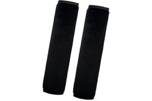 Mebamce 2 Pack Black Soft and Comfortable Car Seat Belt Pads Harness Pads Strap Covers Backpack Shoulder Pad Multifunctional Seat Belt Pad Cover for Adults
