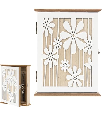 Boite A Clefs Murale Decorative CHENGCKJ Boîte à Clés Murale En Bois, 30 X 20 Cm Support Clef Mural Avec 6 Crochets Porte Clef Mural Sans Percage, Murale Pour Salon, à L'entrée Boite A Clefs Murale Decorative CHENGCKJ Boîte à Clés Murale En Bois, 30 X 20 Cm Support Clef Mural Avec 6 Crochets Porte Clef Mural Sans Percage, Murale Pour Salon, à L'entrée