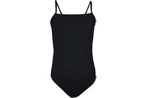 Aquarti Mädchen Badeanzug mit Spaghettiträgern Streifen – Sport Badeanzug Mädchen, Chlorresistent