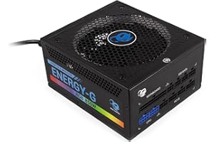 COOLBOX Deep Gaming Energy-G - Fuente de alimentación PC 850W, 80 Plus Gold, Full Modular, iluminación ARGB, ATX 12V, Compatible con Nvidia RTX Serie 30. Color Negro