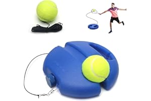 TUBAWD Tennis Trainer, Tennis Trainer Rebound Ball, Tennis Ball Machine, Tennis Balls Tennis Trainer Balls with String, Anti-Tangle String Tennis Practice Equipment, Players, Beginners