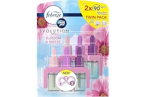 Febreze Ambi Pur 3Volution Air Freshener Plug in Refill Twin Blossom and Breeze with Lenor 3 Alternating Scents to Clean Away Odours - Twin Refill 20ml