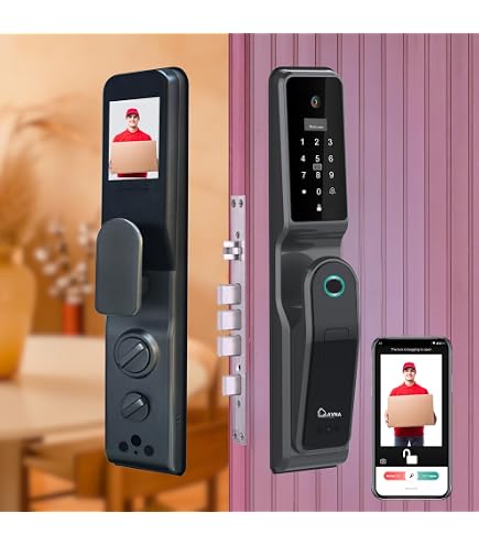 Serrure Biométrique Argentée Adel 3398 Pour Porte - Contrôle D'accès Par Empreinte Digitale - Neuf
