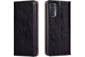 HONLEN Custodia per Motorola Moto Edge 20 (6.7" Inches) Magnetica Portafoglio Pelle Case con Supporto e 2 Slot Schede Flip Telefono Cover - Nero