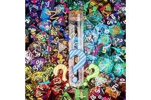 Cusdie 7Pcs/Set Mystery Sharp Edges DND Dice Set Random D&D Dice Set Polyhedral Dice for Dungeons and Dragons Pathfinder Role Playing Dice Games RPGs