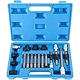 FreeTec 18Pcs Alternator Pulley Service Decoupler Insert Bit Socket Set Tool Kit Car Pulley Removal Decoupling Puller