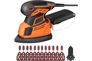 Vastar 130W 14000RPM Detail Mouse Sander with Dust Collector, 24 Pcs Sandpaper for Wood, Electric Sander Tool for Sanding, Smoothing, Dressing, Polishing, Varnishing, Blemishes