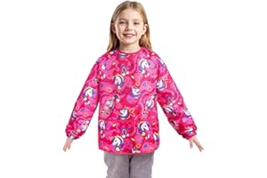 WERNNSAI Kids Art Smock - Painting Smocks for Kids Waterproof Toddler Smock