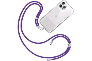 TBOC Cordón Correa Cuerda Universal Colgar Funda Teléfono Móvil en Cuello - Cinta Cadena Colgante con Parche de Plástico - Colgador Lanyard con Enganche Adaptador Llavero Móviles Llaves Accesorios
